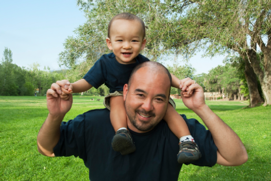 Happy Father and Son