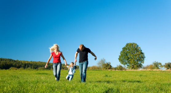 Family in the grass